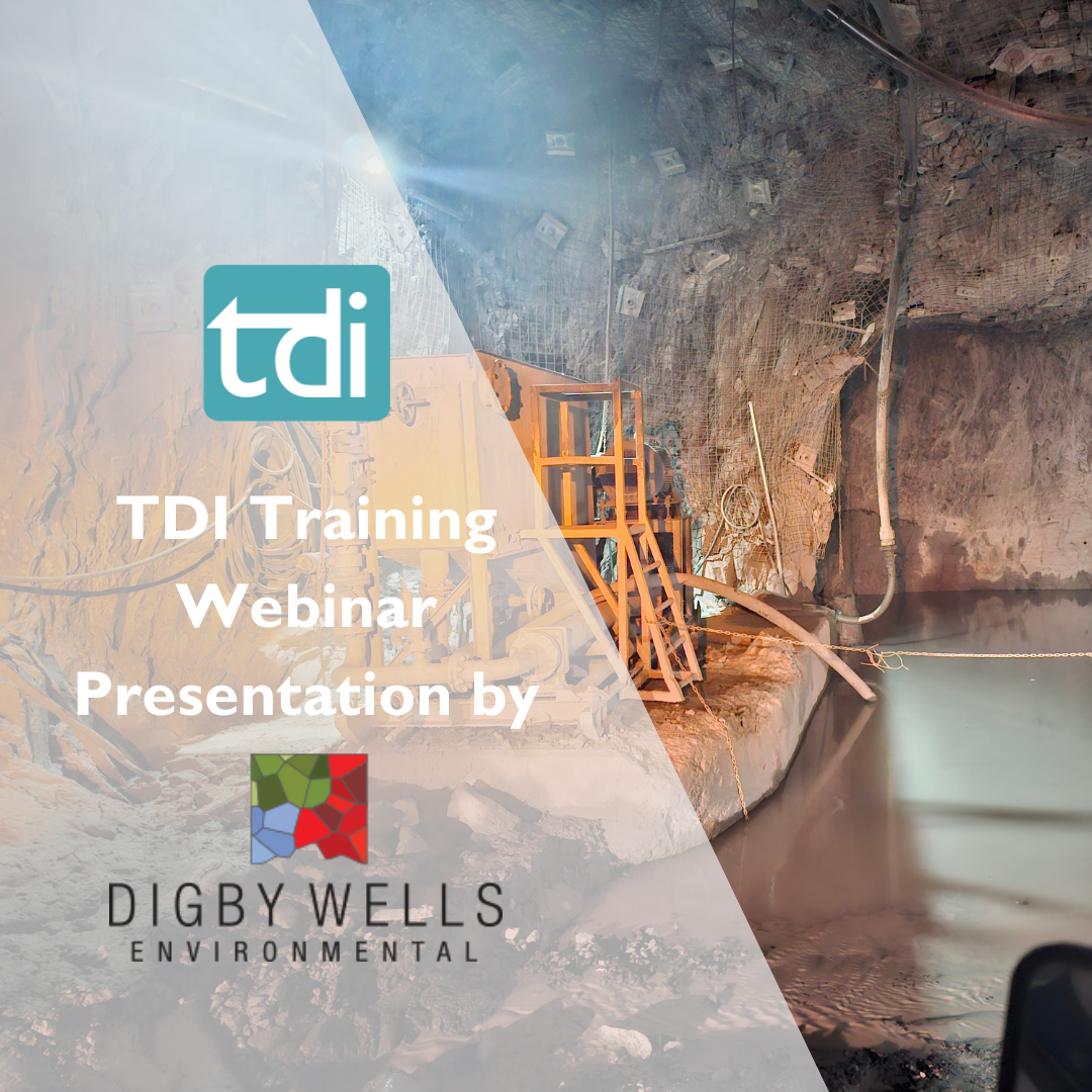 Free TDI Webinar Presentation: Digby Wells Environmental “Key Mine Water Management Tools for Operational Effectiveness”.